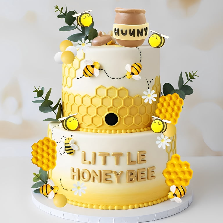 Honeycomb Bienen Babydusche Kuchendeko-Set – Fun To Bee One Cake Topper & Waben-Deko Für Honig-Party Honeycomb Bienen Babydusche Kuchendeko-Set – Fun To Bee One Cake Topper & Waben-Deko Für Honig-Party