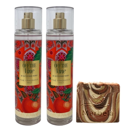 Bath & Body Works Off The Vine 2 Pack Fragrance Mist Bundle with a Clay Baby Bar Soap - Full Size