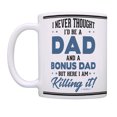thumbnail image 2 of ThisWear Step-Dad Birthday Mug a Dad and a Step Dad Here I Am Killing It Step Dad Coffee Mug Blue, 2 of 4