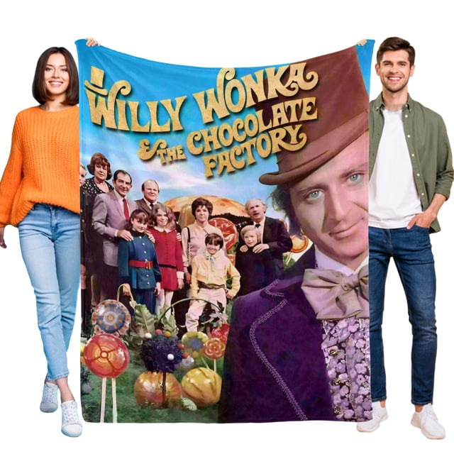 Willy Wonka anti-pilling, suave, ligera, esponjosa y acogedora de lujo para hogar y cocina – Perfecta para niños y adultos,130X150cm