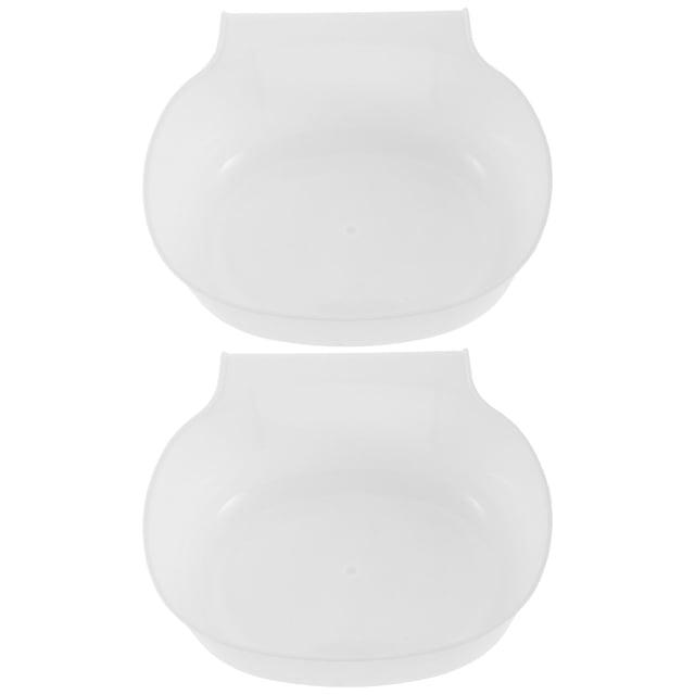 UPOUART 2Pack Hanging Kitchen Compost Bin White Plastic Easy Maintenance Waste Container For Students