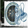 thumbnail image 4 of Ambesonne Zodiac Shower Curtain, Aquarius Sign, 69"Wx84"L, Multicolor, 4 of 5