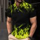 thumbnail image 5 of Camisetas de Manga Corta de los Hombres Casual Gradiente Solapa Botón Arriba Camiseta, Top Ligero para el Hogar, Uso Diario Y Cómodo, 5 of 5