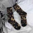 thumbnail image 5 of KLL Modern Golden Butterfly Print Cool Socks Men's Women's Crew Socks Funny Crazy Novelty Stockings, 5 of 6