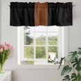 thumbnail image 3 of Valances for Windows Minimalist Color Block Ethnic Art Rod Pocket Short Curtain for Bathroom Living Room Bedroom Modern Brown and Black Stripe 1 Panel 42x12in, 3 of 9