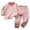 1Pink95, variant on XAOFW Girls Set Thermal Underwear Winter Warm Kids Base Layer Top Bottom Comfy Long Sleeve O-Neck Striped Trendy Casual Family Gatherings Outfits