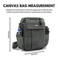 thumbnail image 2 of Men's Multifunctional Canvas Crossbody Bag Chest Bag Travel Carry Bag with Bottle Holder (Grey), 2 of 5