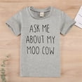 thumbnail image 4 of EnJoCho Kids Home Wear T Shirt Baby Ask Me About My Mo O Cow Toddler Baby Boys T Shirt Short Sleeves Summer Tops Child Boy Girl Trendy Tops For Summer 6-7 Years, 4 of 9
