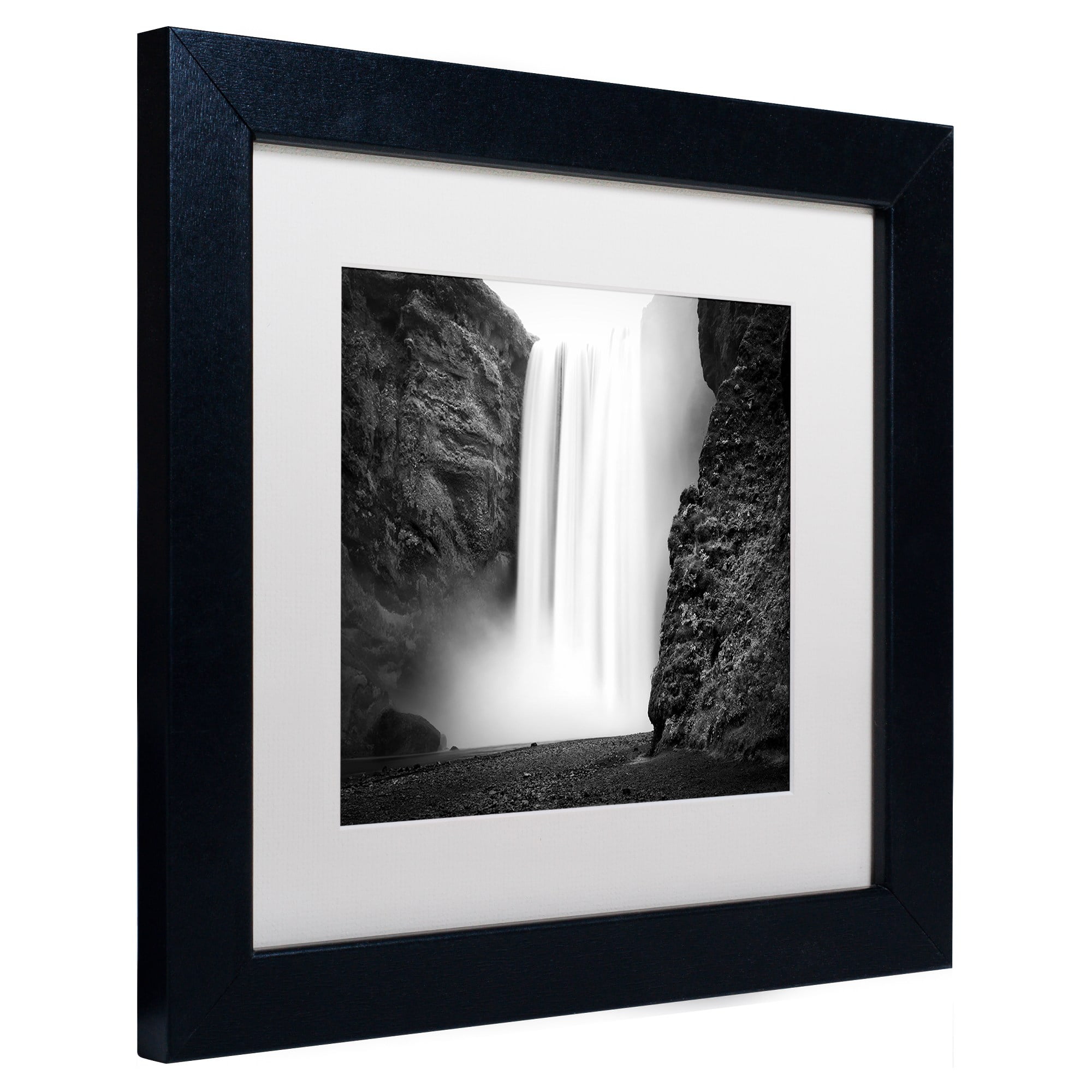 Trademark Fine Art 'Skogafoss' Canvas Art by Philippe Sainte-Laudy, White Matte, Black Frame