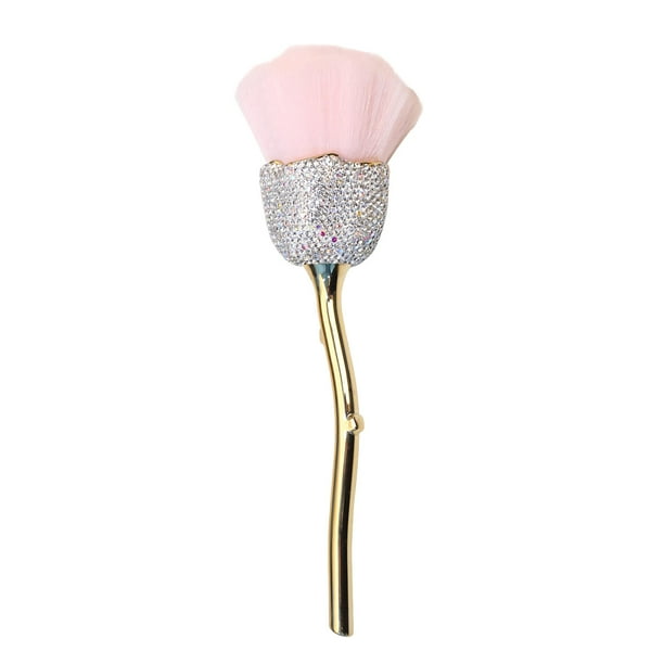 Cepillo de Polvo de Uñas Brocha de Maquillaje Rosa Brocha de Polvo Grande Herramientas de Belleza
