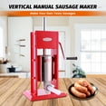 thumbnail image 6 of Hakka 7 Lb/3 L Vertical Sausage Stuffer, Stainless Steel 2-Speed Manual Meat Filler with 4 Stuffing Nozzle, 6 of 7