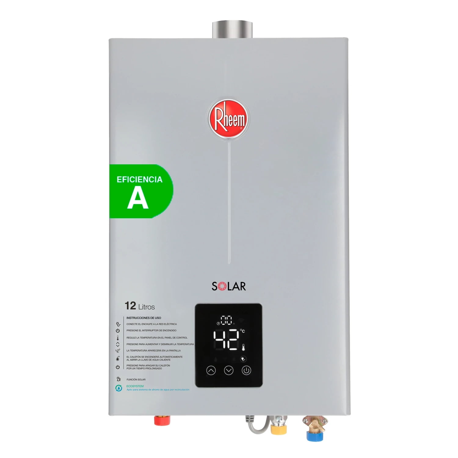 Calefont 12 Litros Gas Natural Tiro Forzado Rheem