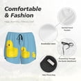 thumbnail image 4 of Gukieu Cute Ducky Print Women's Sports Shorts with Drawstring Elastic Waistband for Running, Yoga, Fitness-X-Large, 4 of 7