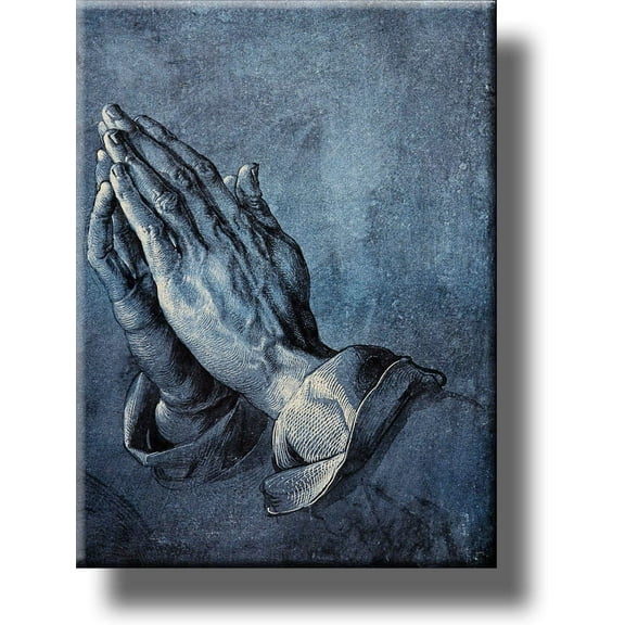 Praying Hands Picture on Stretched Canvas, Wall Art Decor, Ready to Hang!