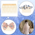 thumbnail image 4 of 20 Pzas 10 Dientes Peines de Metal para el Cabello Peines Laterales para el Cabello Peines de Clip para el Cabello Peines de Torsión Peines de Velo Nupcial de Boda Peines de Peluca Accesori, 4 of 6