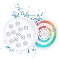 thumbnail image 1 of Luz LED sumergible, luces de piscina multicolor IP68 con control remoto, luces de piscina sobre el suelo, para acuario, spa, piscina, pecera, decoración de bañera (2 piezas inalámbricas) JAMW Sencillez, 1 of 5