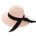 thumbnail image 6 of QHFBli Sun Straw Hat for Women with Wind Lanyard Wide Brim Foldable Beach Summer Hats Womens UV 50+ Protection Bowknot Cap, 6 of 7