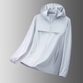 thumbnail image 2 of Daiosportswear Women's Upf 50+ Lightweight Full-Zip Hooded Sun Protection Jacket with Breathable Vents and Elastic Cuffs Light Blue XXXXXL, 2 of 5