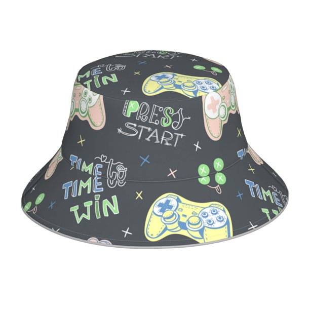 Fotbe Gamers Sombrero Tipo Pescador con Estampado – Sombrero de Sol de Algodón de Moda para Playa, Golf, Pesca