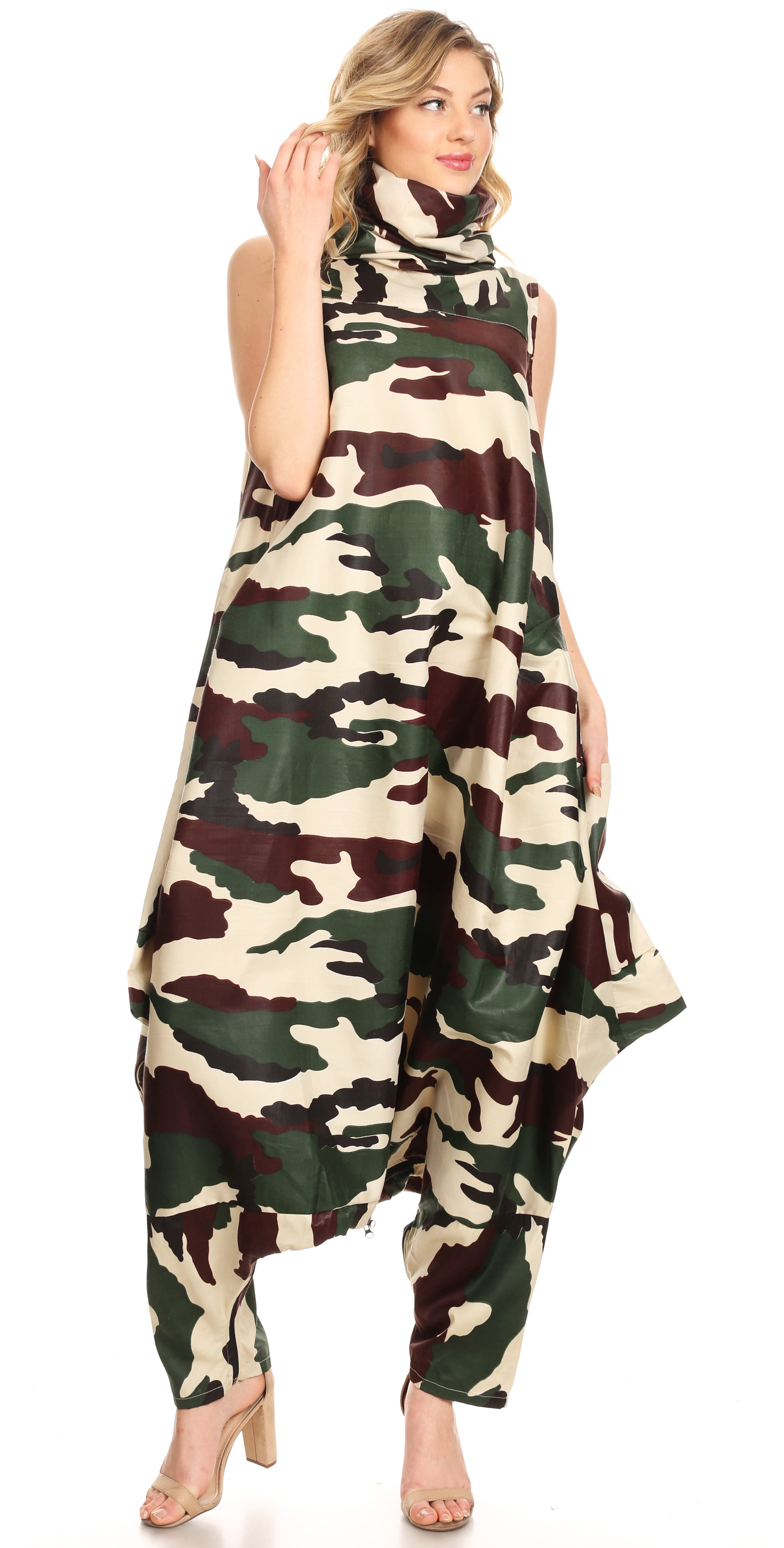 african print harem jumpsuit