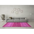 thumbnail image 3 of Ahgly Company Indoor Round Abstract Pink Modern Area Rugs, 4' Round, 3 of 4