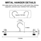 thumbnail image 3 of Pant Hangers Skirt Hangers with Clips 20 Pack Metal Trouser Clip Hangers for Space Saving Ultra Thin Rust Resistant Hangers for, 3 of 5