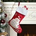 thumbnail image 2 of Christmas Stockings, Holiday Decorative Design with Santa, Fox, Elk, Snowman, Bear and Penguin for Boys and Girls, 16x6in, 2 of 6