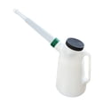 thumbnail image 1 of Jarra de aceite con vertedor, dispensador de aceite de motor, mango ergonómico, resistente, con tapa, recipiente medidor para automóviles. 4 litros, 1 of 8