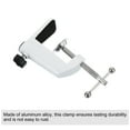 thumbnail image 4 of Uxcell 0.47" Hole Dia. Universal C Clamp Table Lamp Mic Arm Mount Desk Clamp White 2 Pcs, 4 of 6