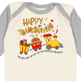 thumbnail image 4 of Inktastic Happy Thanksgiving Turkey Train with Food Boys or Girls Long Sleeve Baby Bodysuit, 4 of 5