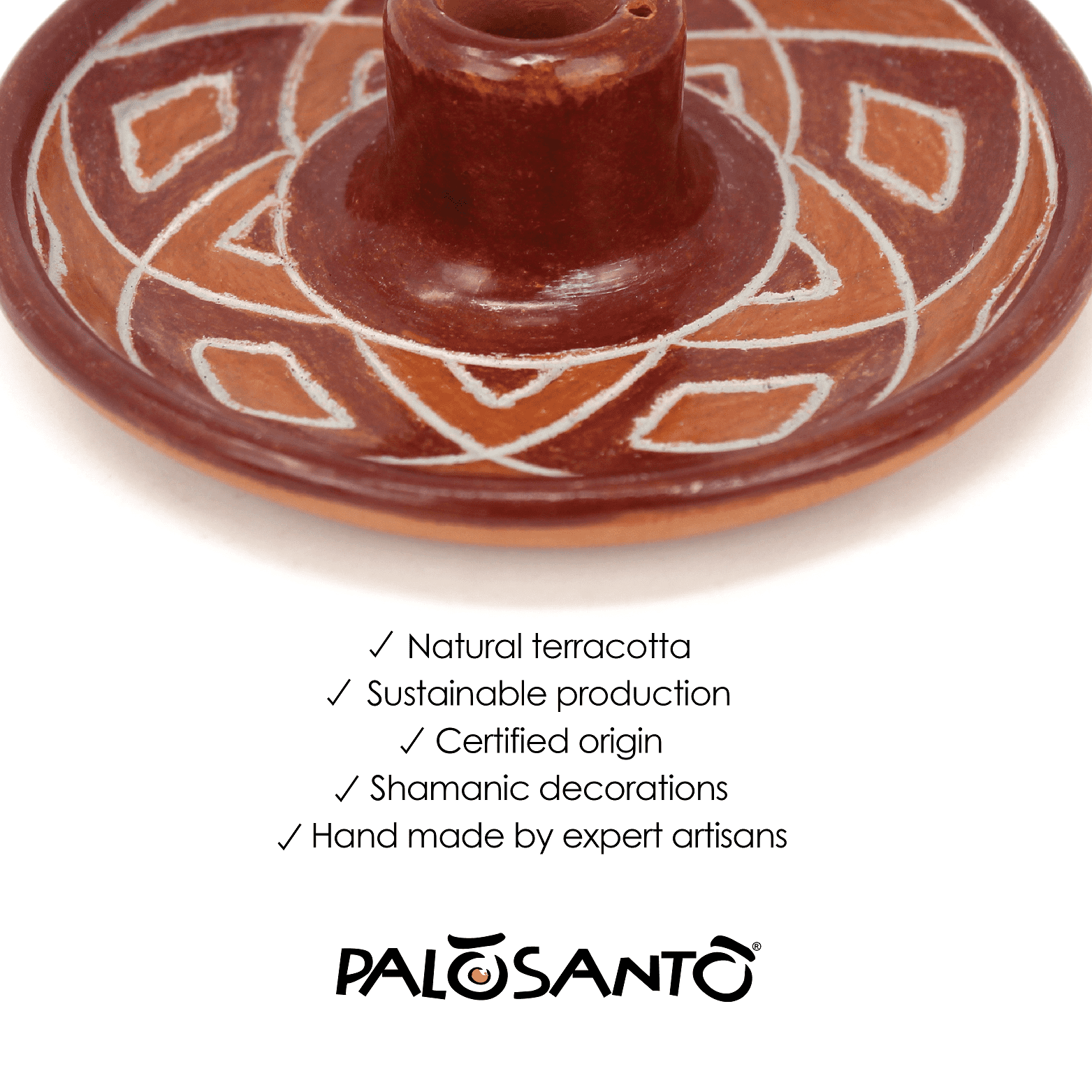PALOSANTO - Palo Santo Holder for Natural Incense Sticks - 1 Palo Santo Stick Included - Handmade in Ecuador