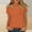 Orange, variant on Womens Short Sleeve Tops Mock Neck Lightweight Cute Summer Shirts Casual Basic Office Work Blouse Clothes