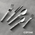 thumbnail image 5 of Carote 20PCS Flatware Sets for 4 , Silverware Set with White Handle, Durable Cutlery Set for Home, Kitchen & Restaurant, Mirror Polished Spoon and Fork Set, Dishwasher Safe, 5 of 7