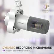 FIFINE K688 USB XLR Studio Microphone for PC Computer Recording, Podcast Dynamic Microphone for Live Streaming with Headphone Jack, Mute, Gain Control