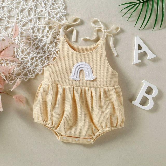 BLCHUNen Barboteuses pour Bébés Filles Garçons Sans Manches Col Ras du Cou Chandail Léger Extensible Décontracté Maison Sommeil Tenue de Nuit Combinaisons Tendance pour Nourrissons