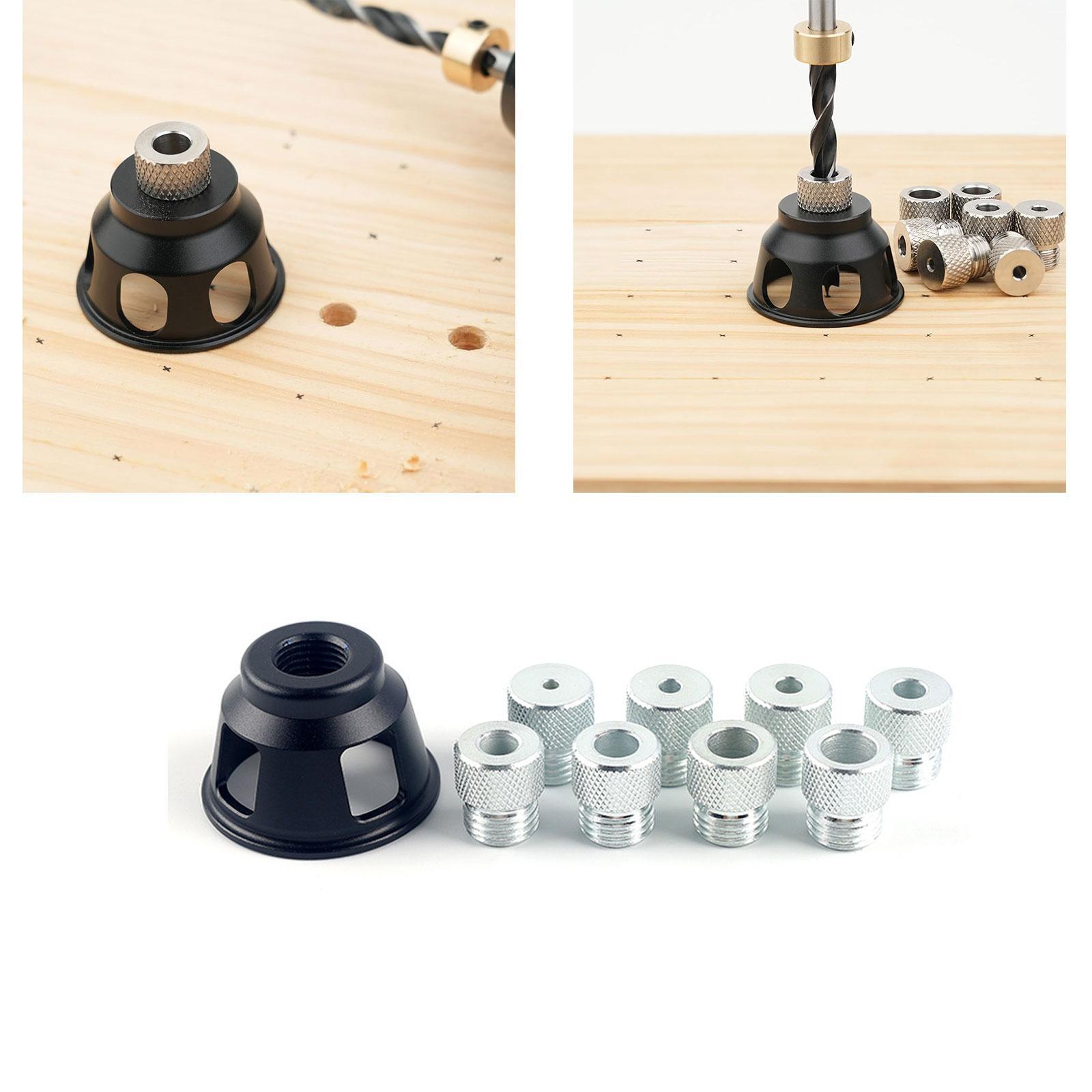 Fzaqwen Drill Bit Jig Self Centering Doweling Jig Hole Puncher Locator Portable Straight