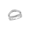 thumbnail image 1 of Solid 14k White Gold Round Diamond Wrap Ring Guard Enhancer Wedding Band 3/4 Ct. - Size 5, 1 of 2