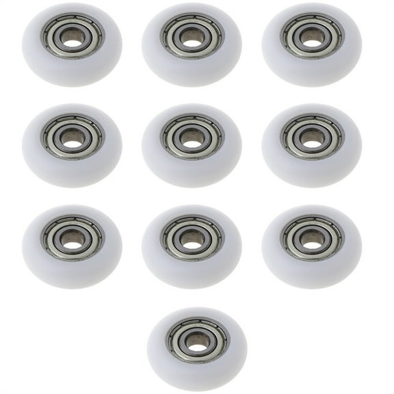 10 Pcs Nylon Plastic Pulley Circular Guide Bearing Pulley Sliding Conveyors Nylon Wheel Hardware for Shower Room