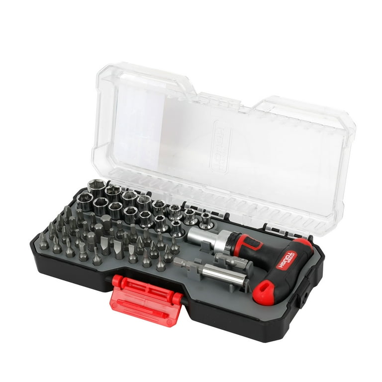 Hyper Tough 59-Piece T-handle Driver and Bit Set in Click Fit Case