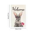 thumbnail image 3 of QuanTara Double-Sided Easter Garden Flag, 11.8"x17.7" Outdoor Spring Yard & Patio Decoration, Burlap Linen Banner for Easter Basket Fillers, Home Party Decor, 3 of 6