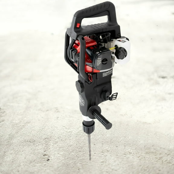 Miumaeov 32.6CC 2 Stroke Gas Powered Demolition Jack Hammer Gasoline Petrol Concrete Breaker Drilling Machine