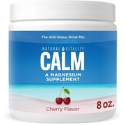 Natural Vitality CALM Magnesium Powder for Stress Relief, Cherry, 8 Ounces