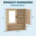 thumbnail image 5 of 22.2 Inch Mirrored Medicine Cabinet for Bathroom, Over Toilet Storage Cabinet with Adjustable Shelf, Space-Saving Wall Mounted Bathroom Cabinet Organizer, 5 of 7