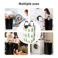thumbnail image 4 of DouZhe 50L Rectangular Laundry Basket, Small Goblin Gnomes Green Prints Waterproof Foldable Laundry Hamper with Aluminum Handles, 4 of 6