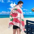 thumbnail image 4 of Coolnut Beach Towels Watercolor Fruit Strawberry Camping Towels Sand Free Beach Towel, 30"x60" Large Beach Towels Quick Dry Bath Travel Towels Pool Yoga Beach Mat for Men Women, 4 of 6