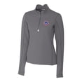 thumbnail image 2 of Women's Cutter & Buck  Gray South Bend Cubs Traverse DryTec Stretch Quarter-Zip Pullover Top, 2 of 3