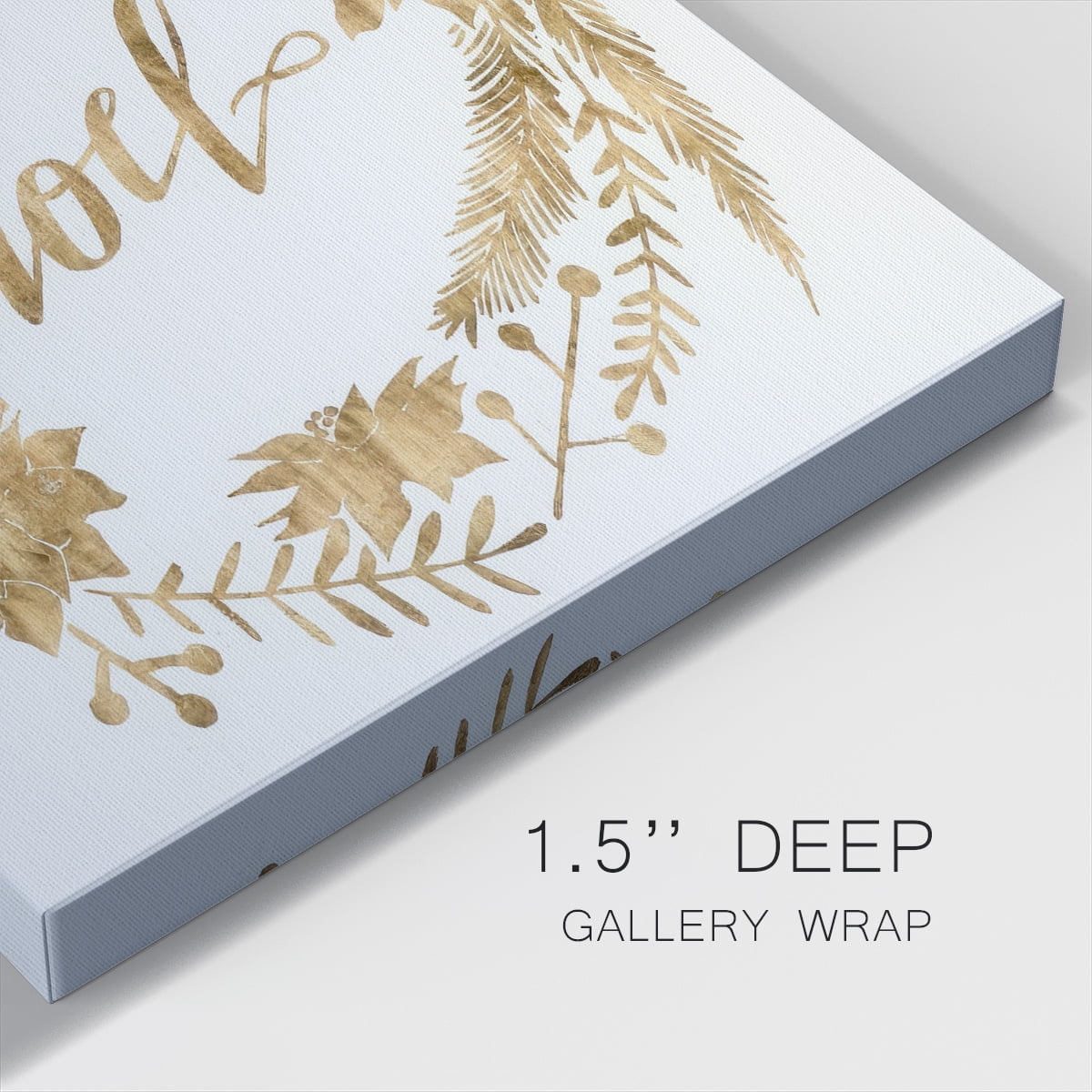 Golden Christmas IV- Gallery Wrapped Canvas