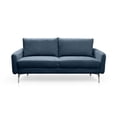 thumbnail image 4 of Enor Furniture Markinsen 70" Round Arm Modern Linen Fabric Sofa in Teal Blue, 4 of 4