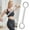 Grey, variant on Fitness Resistance Band 15 LB Silicone Exercise Band With Handles Elastic Stretch for Home Workout Strength Training Yoga