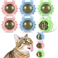 thumbnail image 1 of 6 Piezas de Juguetes Comestibles para Gatos con Hierba Gatera, Bola para Lamer Gatos, Limpieza de Dientes, Juguetes con Hierba Gatera para Gatos, Bola Giratoria para Lamer Gatos, Rodillo de Pared para Decoración de Pared Interior de Gatos y Mascotas Rojo Verde, 1 of 5